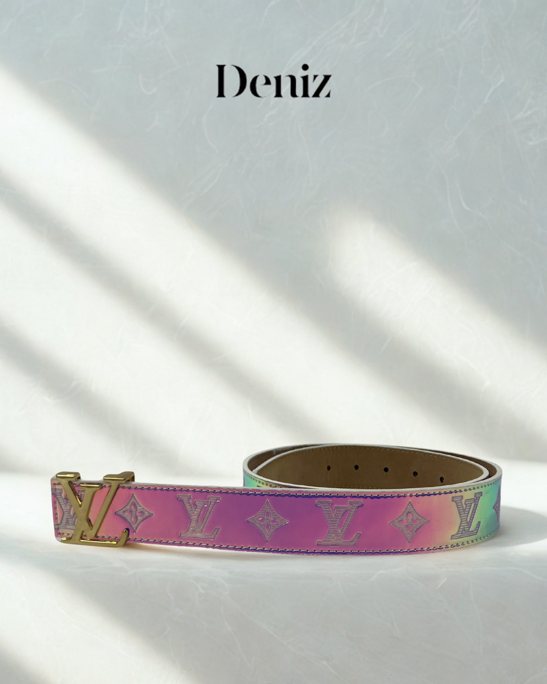 Ceinture Louis Vuitton LV Monogram Gold