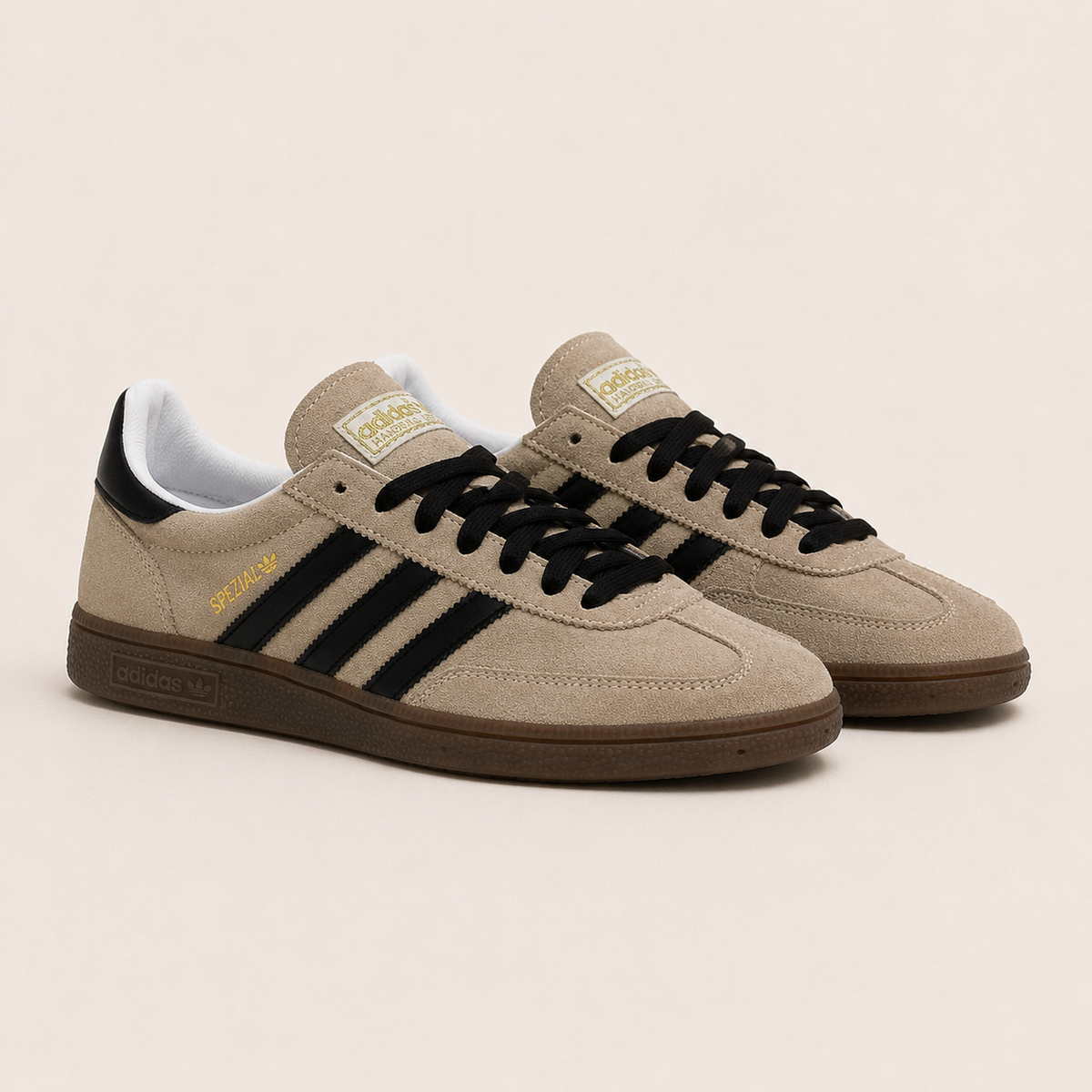 Retro Suede Low – Beige & Black