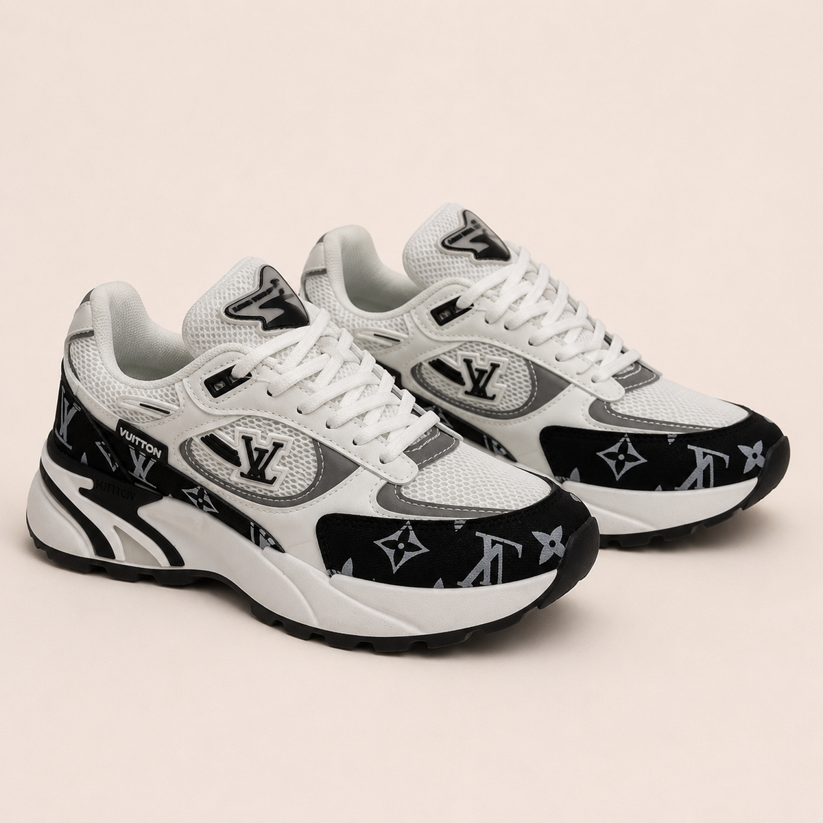 Sneakers Chunky Runner - Blanc & Noir