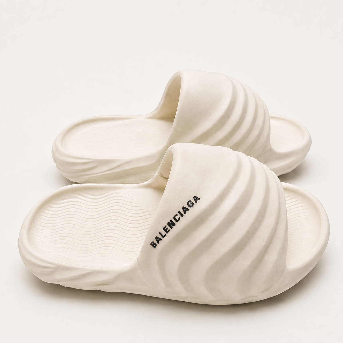Wave Comfort Slides – Cream