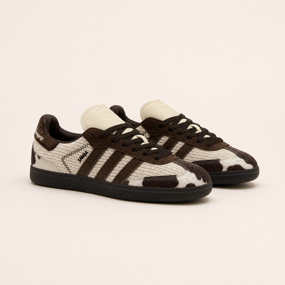 Cow Print Retro Low – Brown & Cream