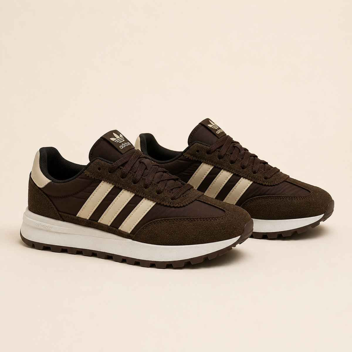 Retro Runner – Chocolate Brown & Cream