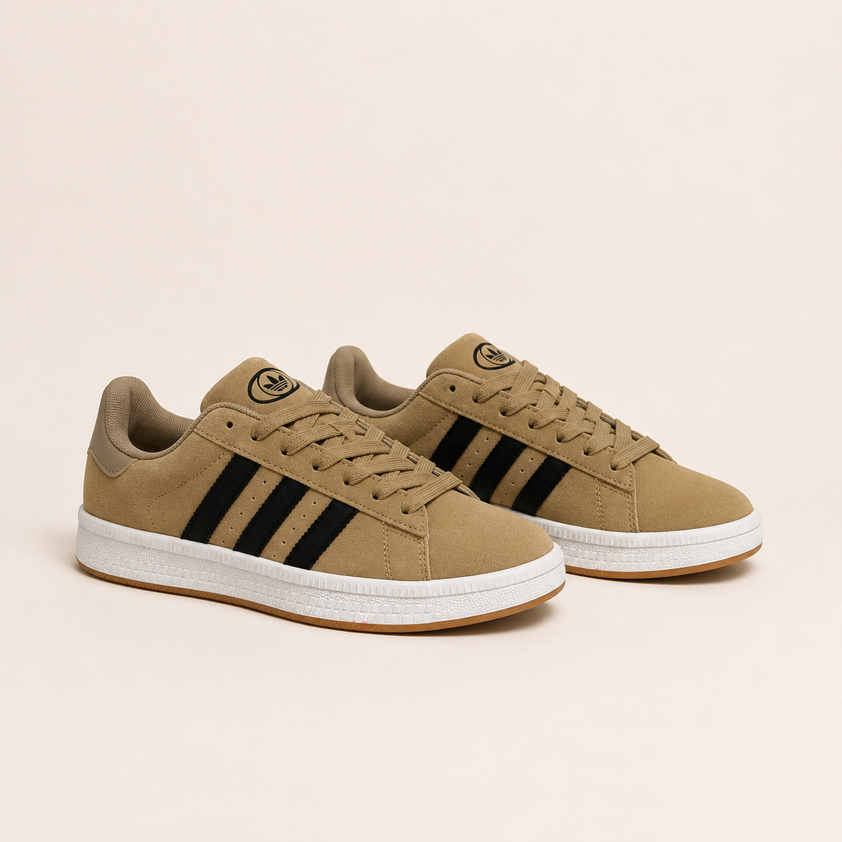 Classic Suede Low – Camel Beige & Black