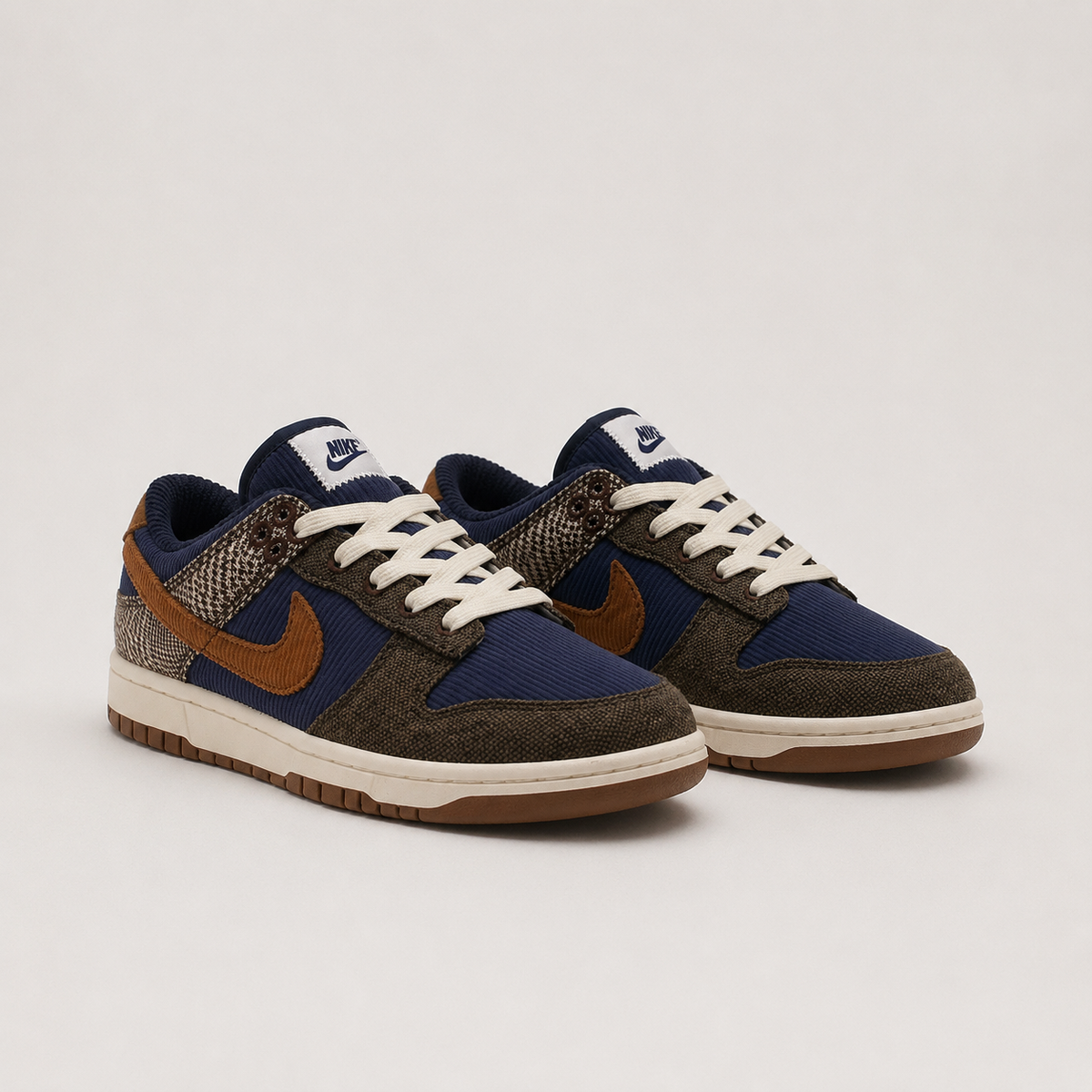 Sneaker Retro Low - Marine & Marron