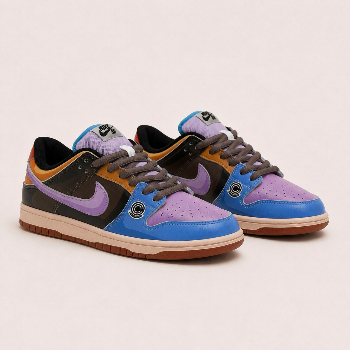Sneaker Colorblock Low - Violet & Bleu