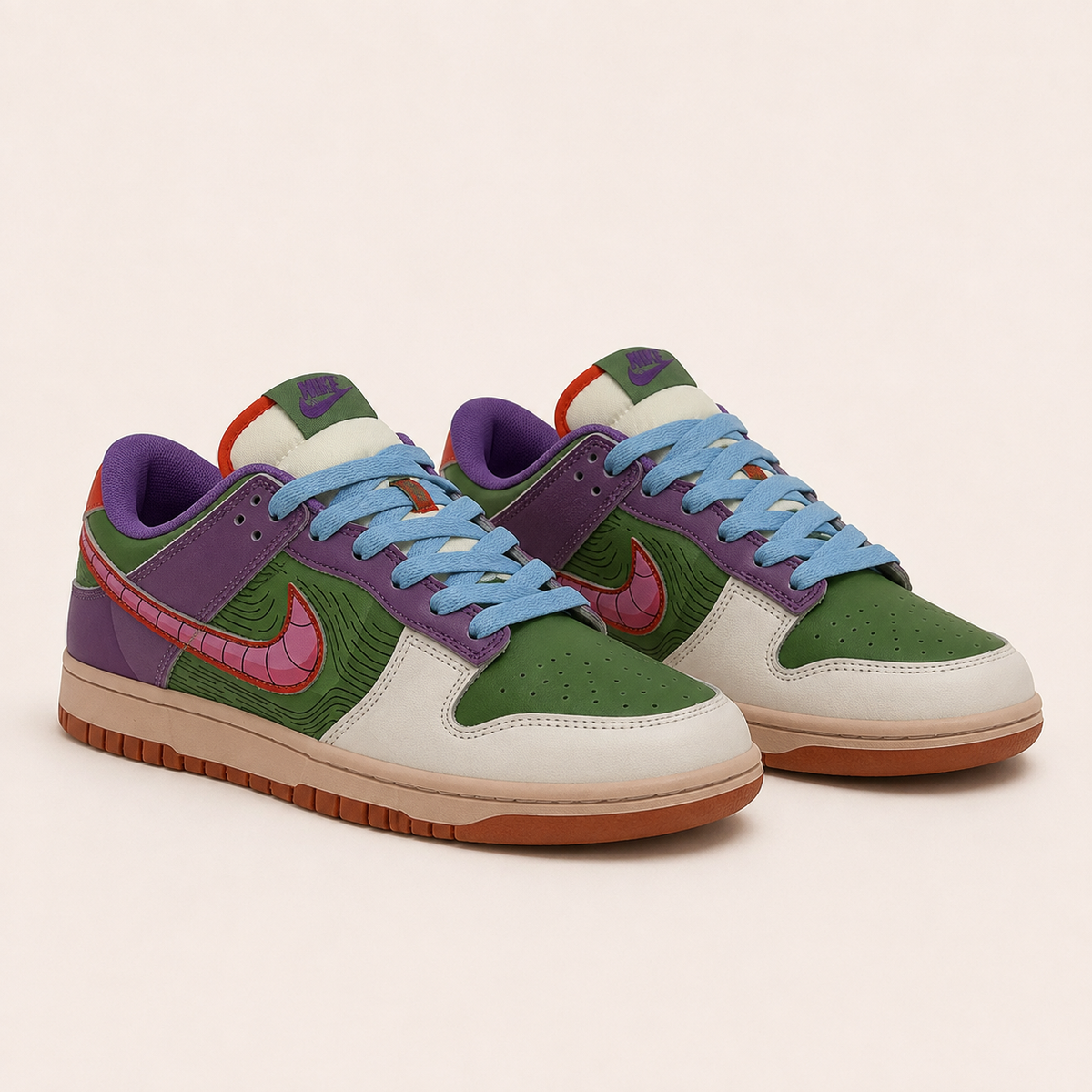 Sneaker Low Graphic - Vert & Violet