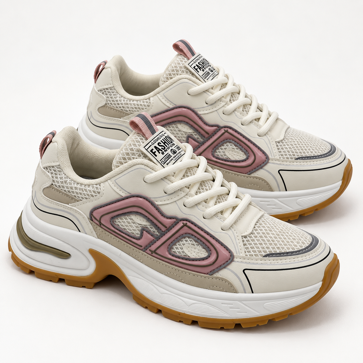 Rose Motion Beige & Pink