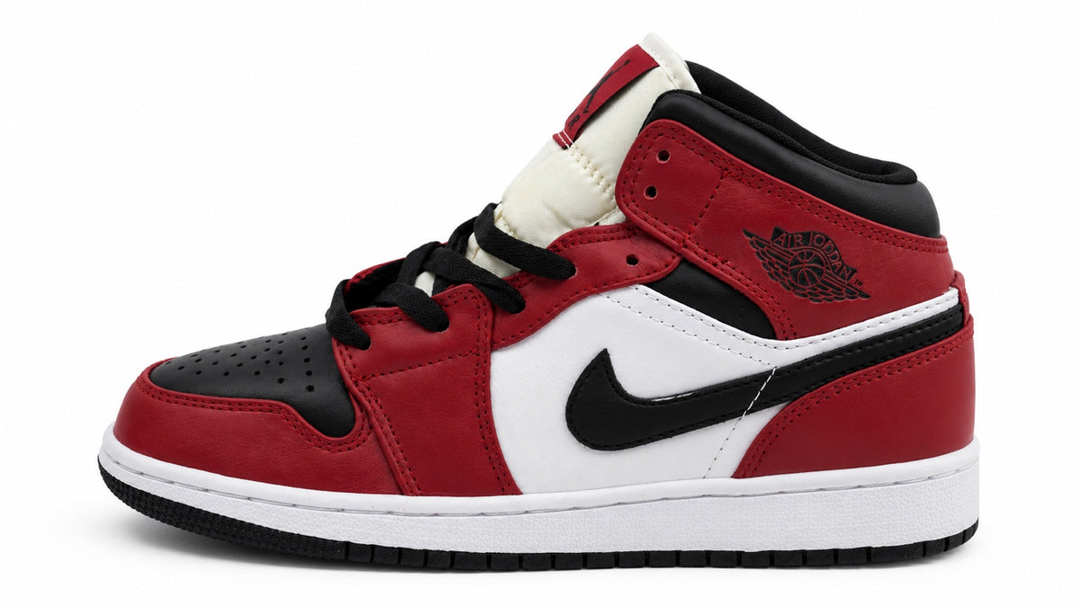 Air Jordan 1 Mid rouge noir et blanc