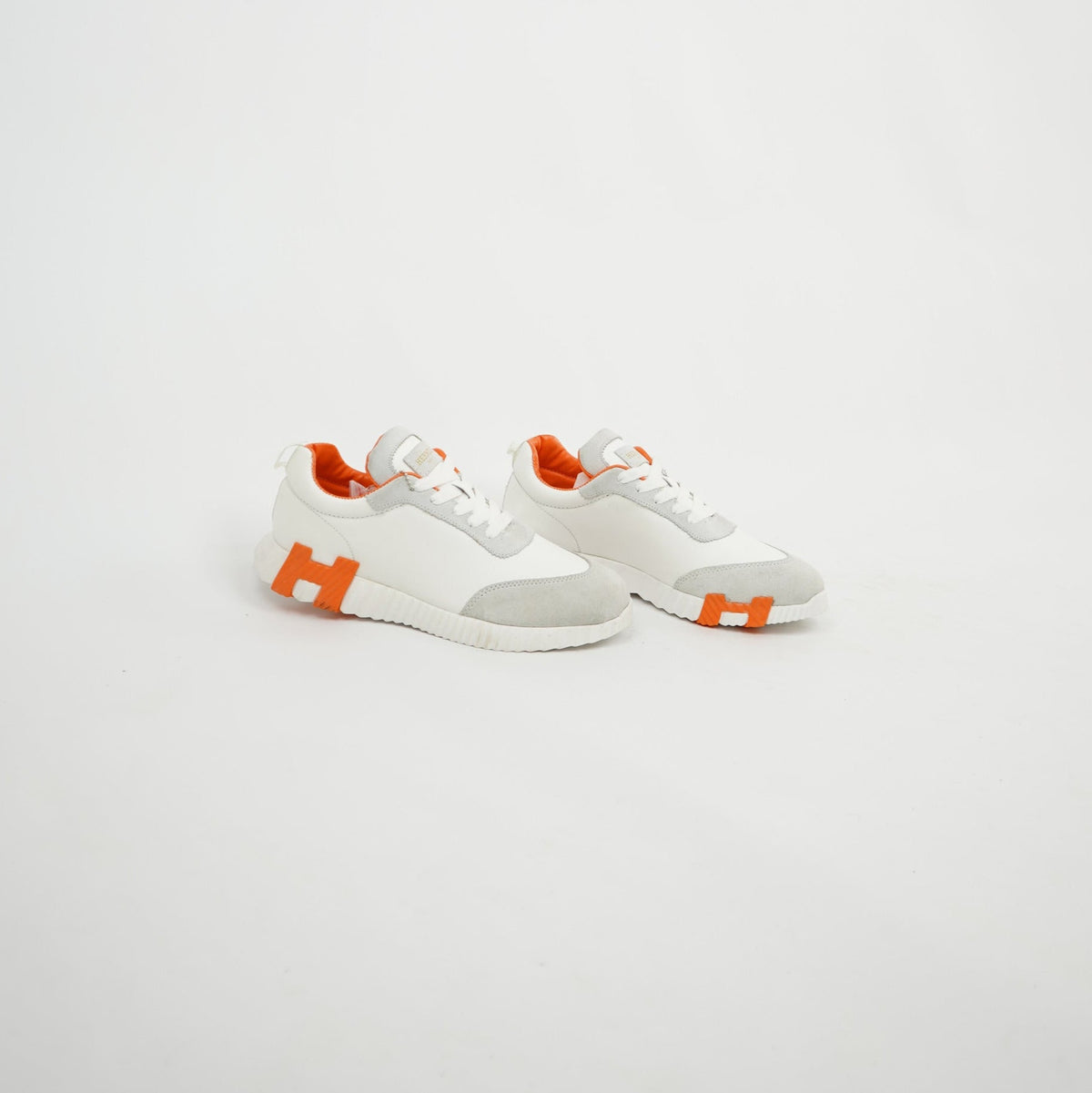 Hermès Trail Sneaker – White/Orange
