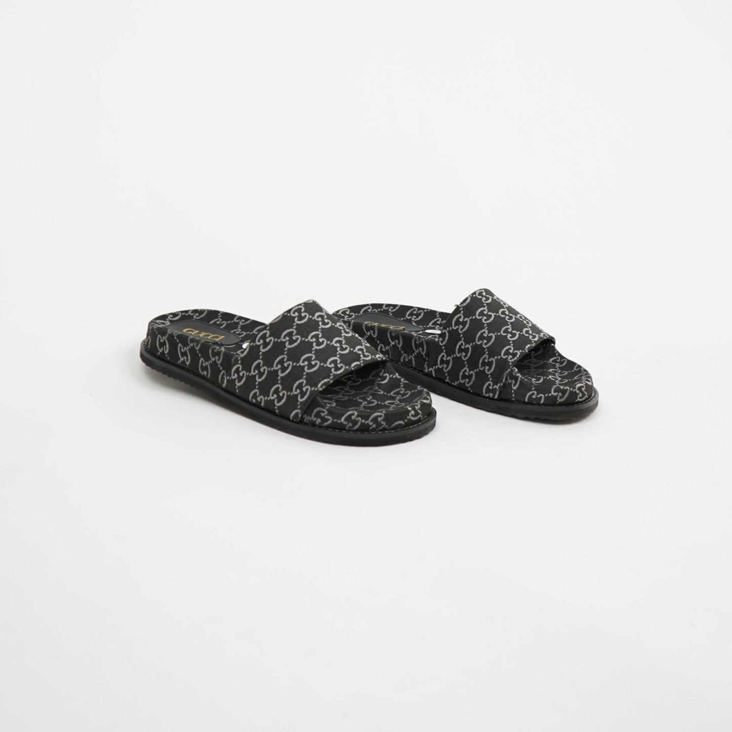 Gucci GG Canvas Slide – Black/Grey