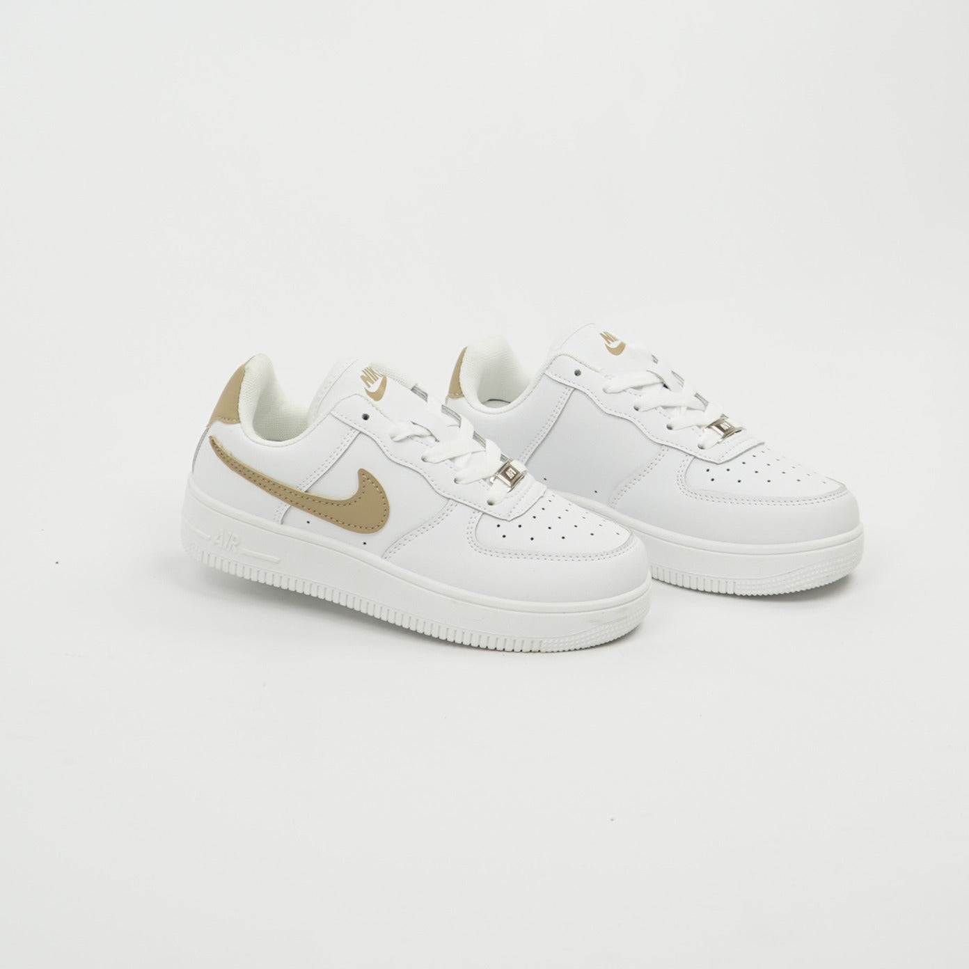 Nike Air Force 1 White Gold t9ila
