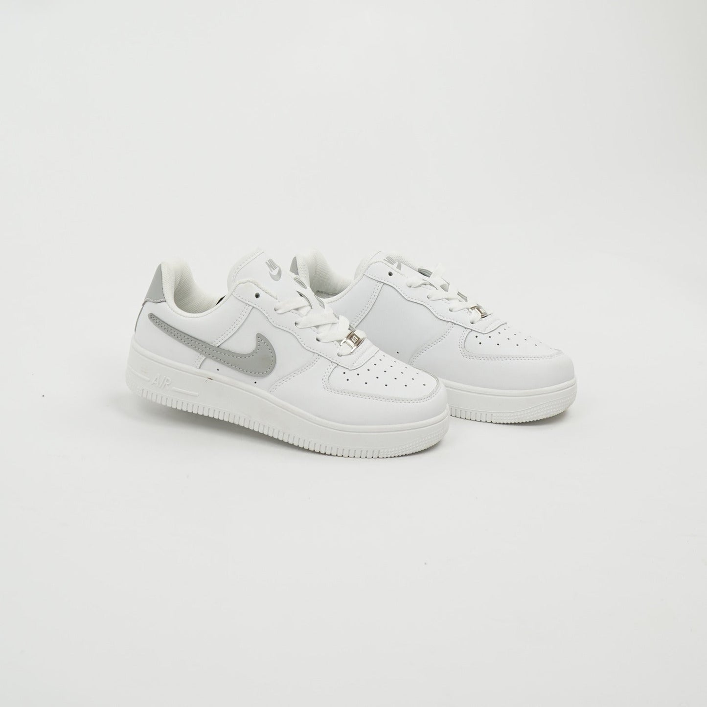Nike Air Force 1 White Silver Grey t9ila