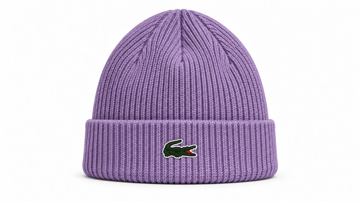 Bonnet Côtelé à Logo Brodé – Violet DENIZ