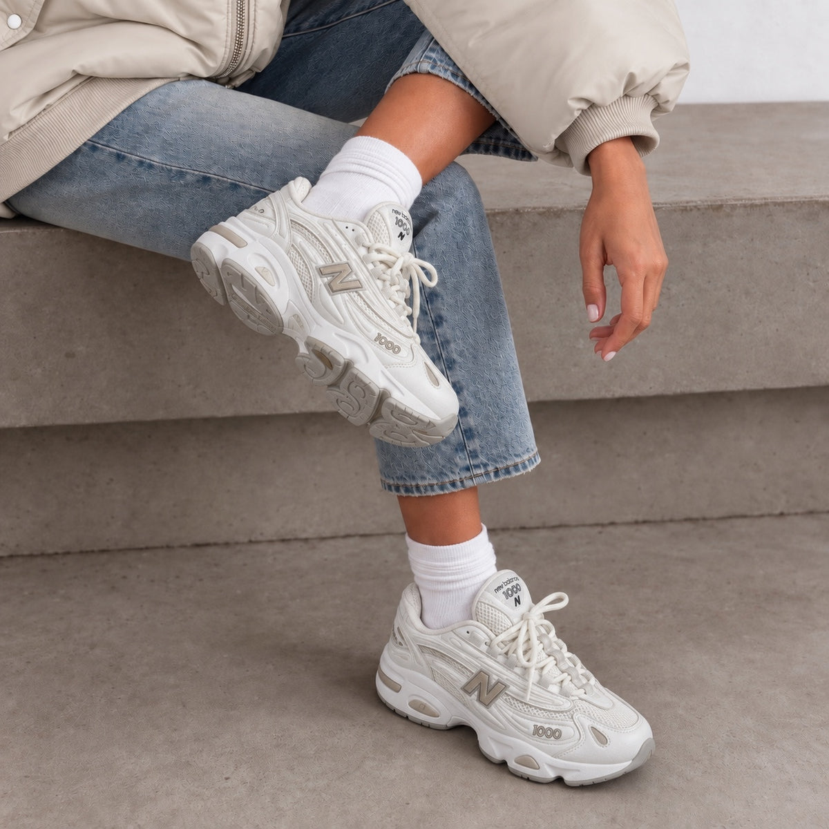 New Balance 1000 Crème Tonal femme Deniz tailles 36 à 40