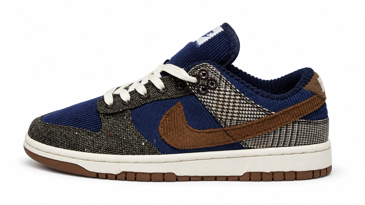 Nike Dunk Low Patchwork Bleu & Marron