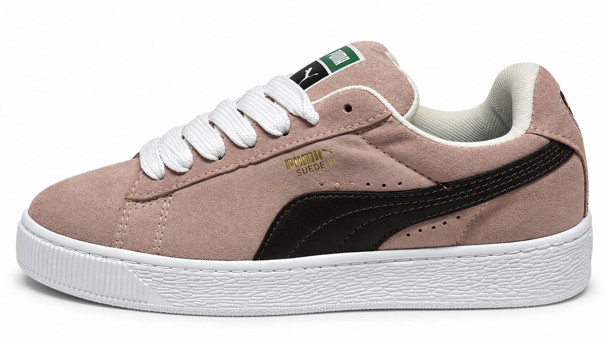 Puma Suede XL rose poudré et noir pointure 40