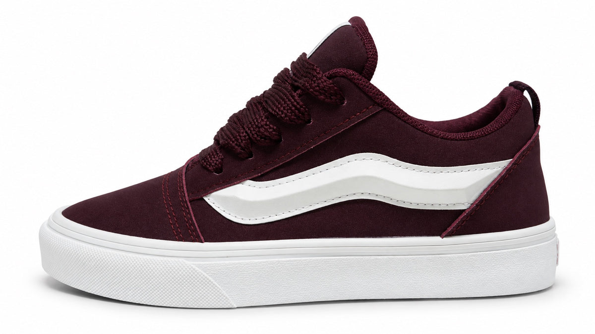 Vans Knu Skool Femme – Bordeaux & Blanc