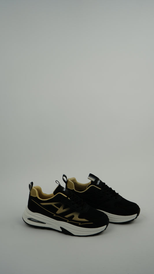 AM Fashion Shoes Black And Camel