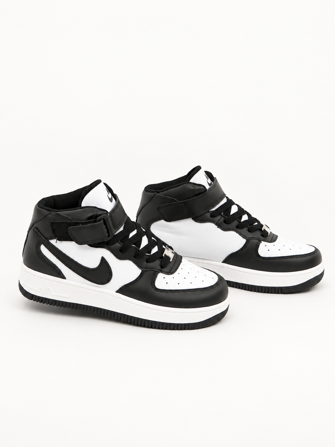 Black & White High-Top Sneakers 