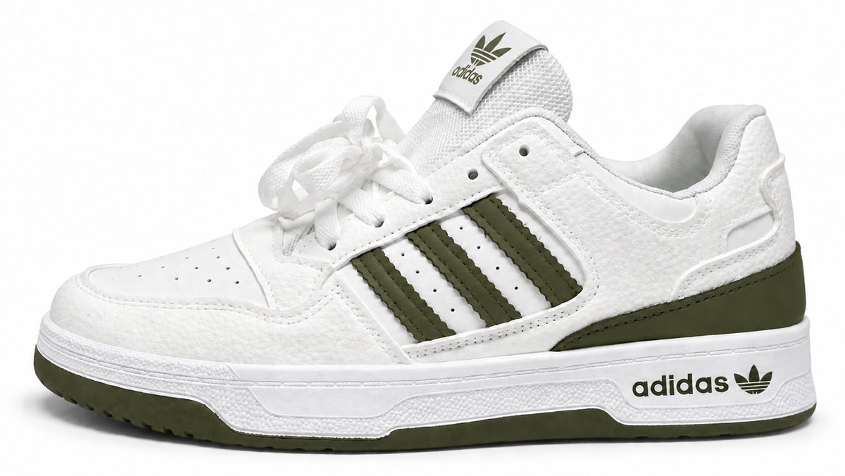 Adidas Forum Low homme blanche avec détails olive