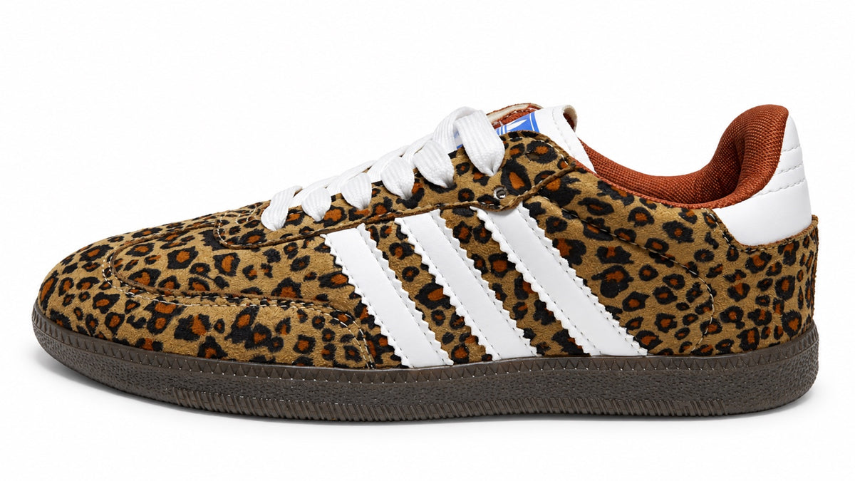 Sneakers Adidas imprimé léopard avec bandes blanches pointure 40