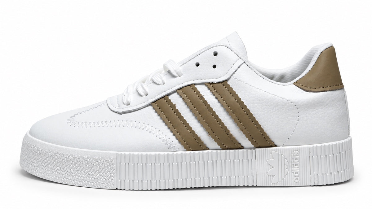 Adidas Samba plateforme blanc et taupe DENIZ