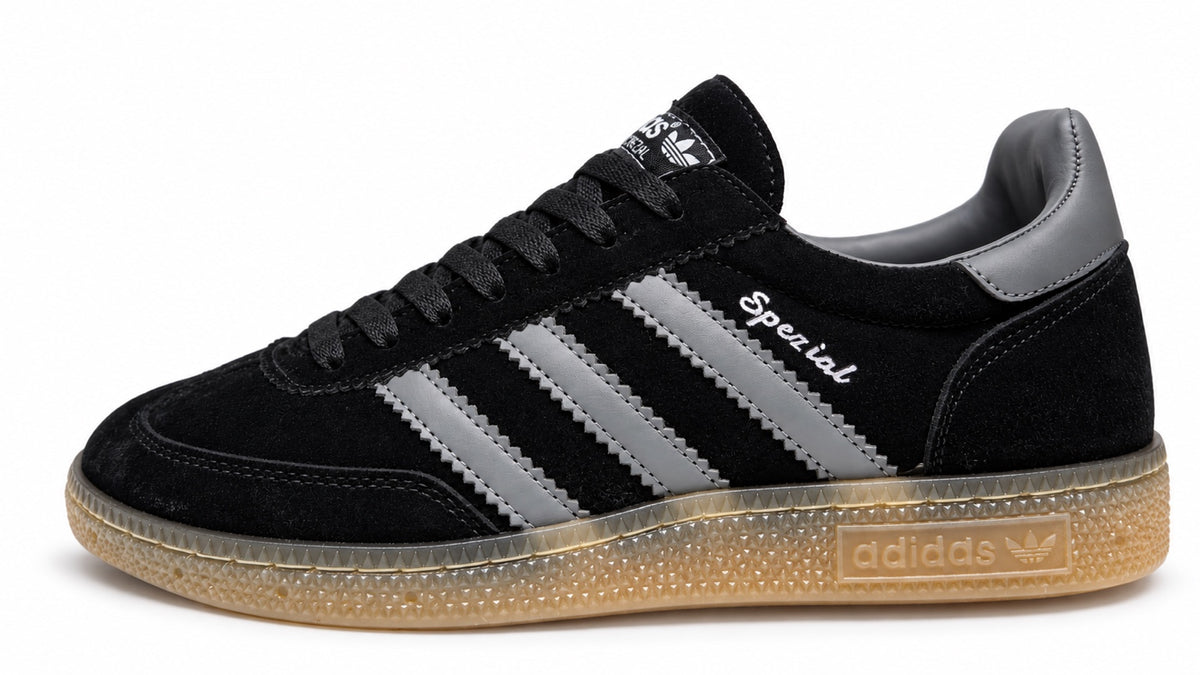 Adidas Spezial Homme noir et argent avec semelle gomme