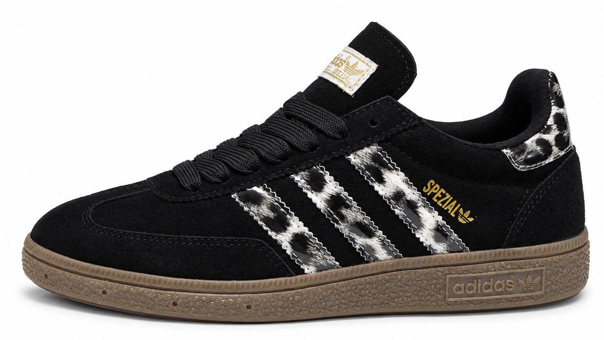 Adidas Spezial noire avec bandes motif léopard pointure 40