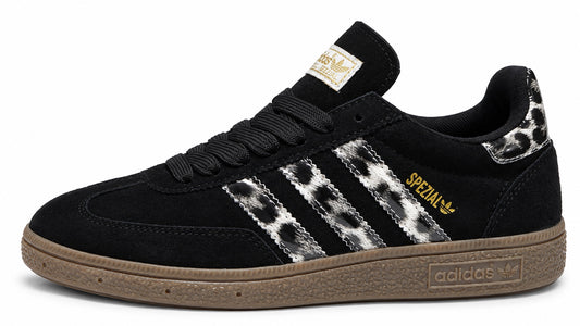 Adidas Spezial noire avec bandes motif léopard pointure 40