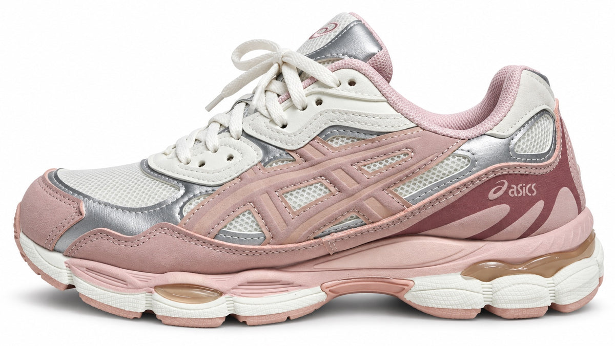 ASICS femme rose et argent