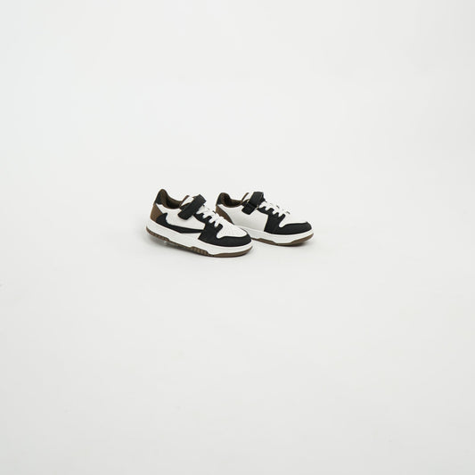 Kids Dunk Low White/Black/Olive Velcro t9ila 