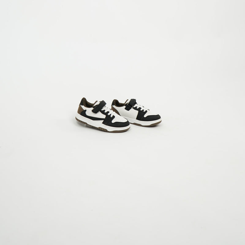 Kids Dunk Low White/Black/Olive Velcro t9ila 
