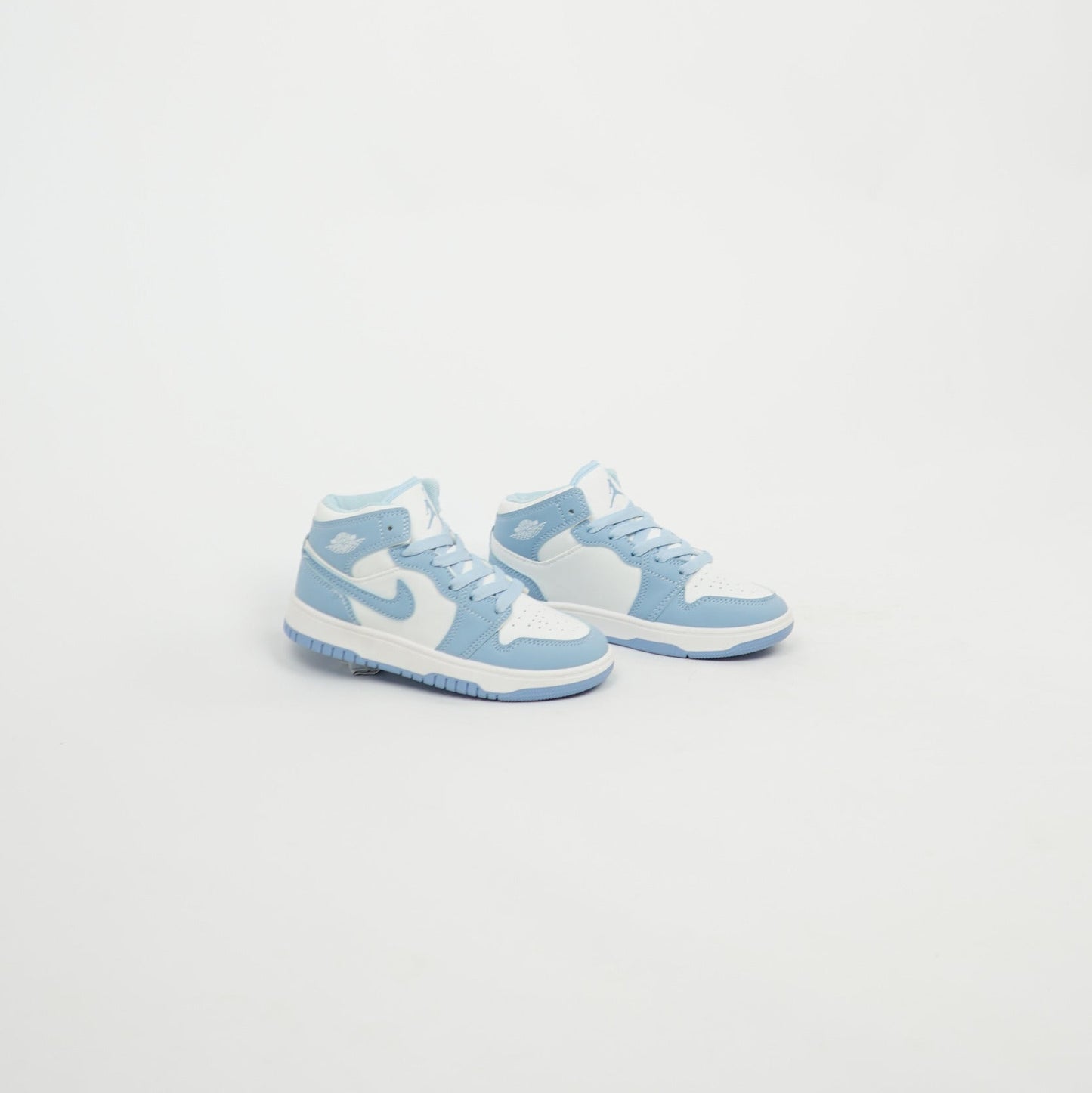 Kids Air Jordan 1 Mid White/Baby Blue 