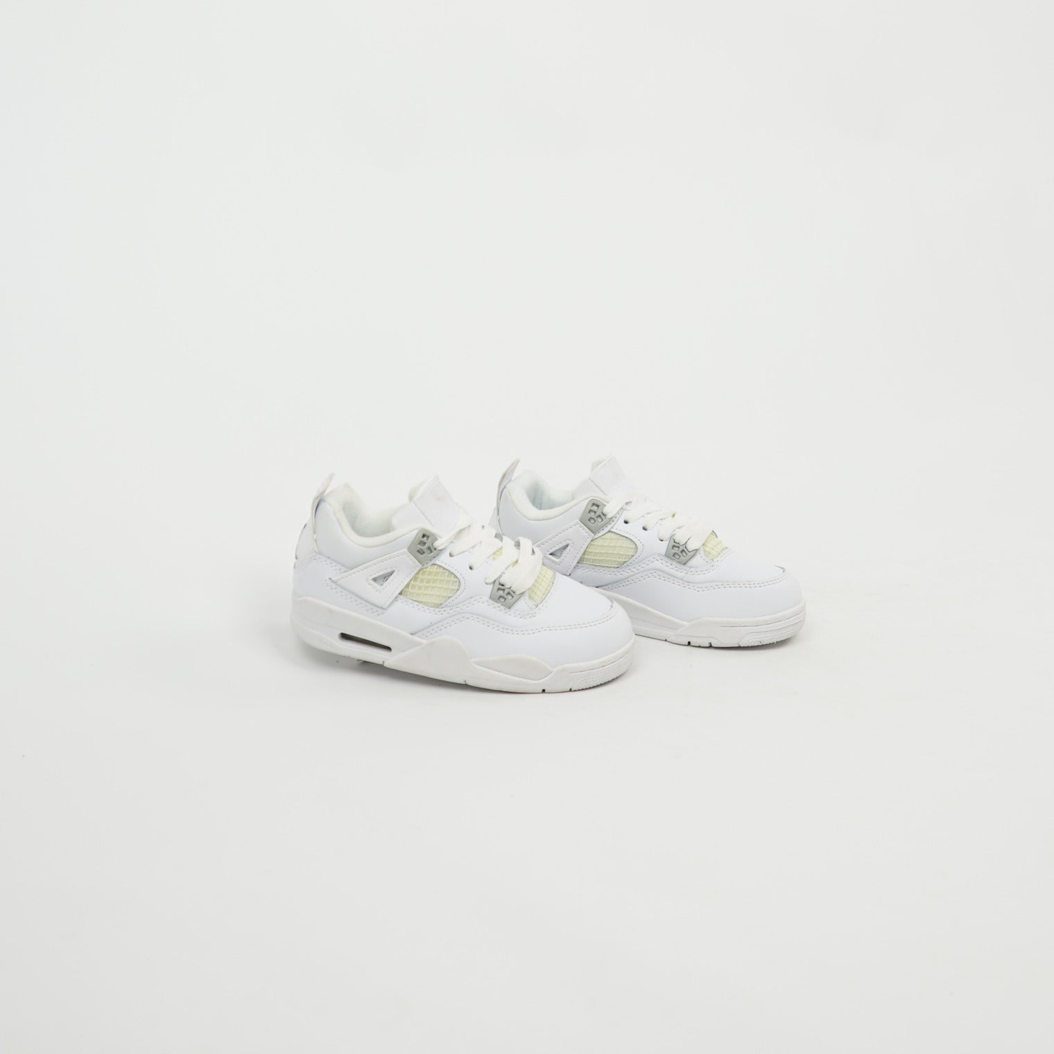Kids Air Jordan 4 Pure Money Triple White t9iila 