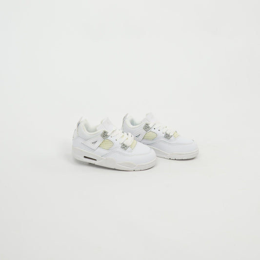 Kids Air Jordan 4 Pure Money Triple White t9iila 