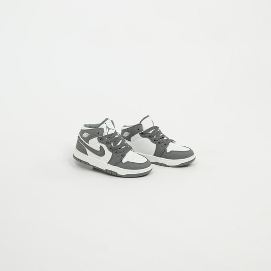 Kids Air Jordan 1 Mid White/Grey 