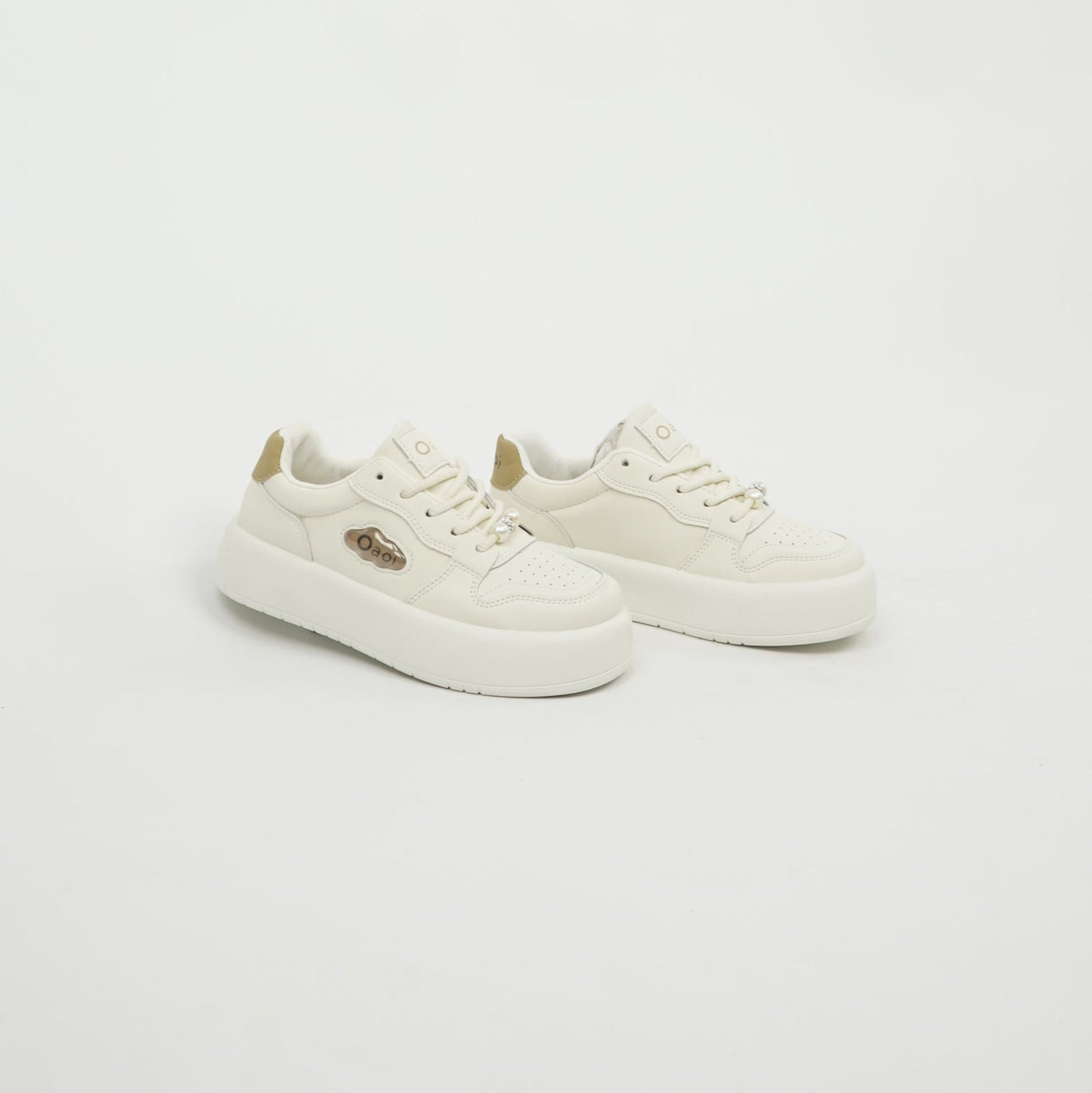 Ondo Platform Sneaker White/Beige 