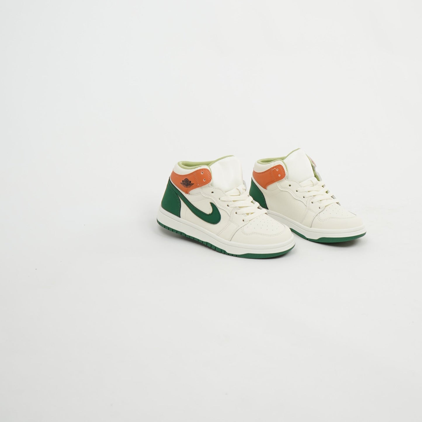 Air Jordan 1 Mid - Blanc / Vert / Orange 