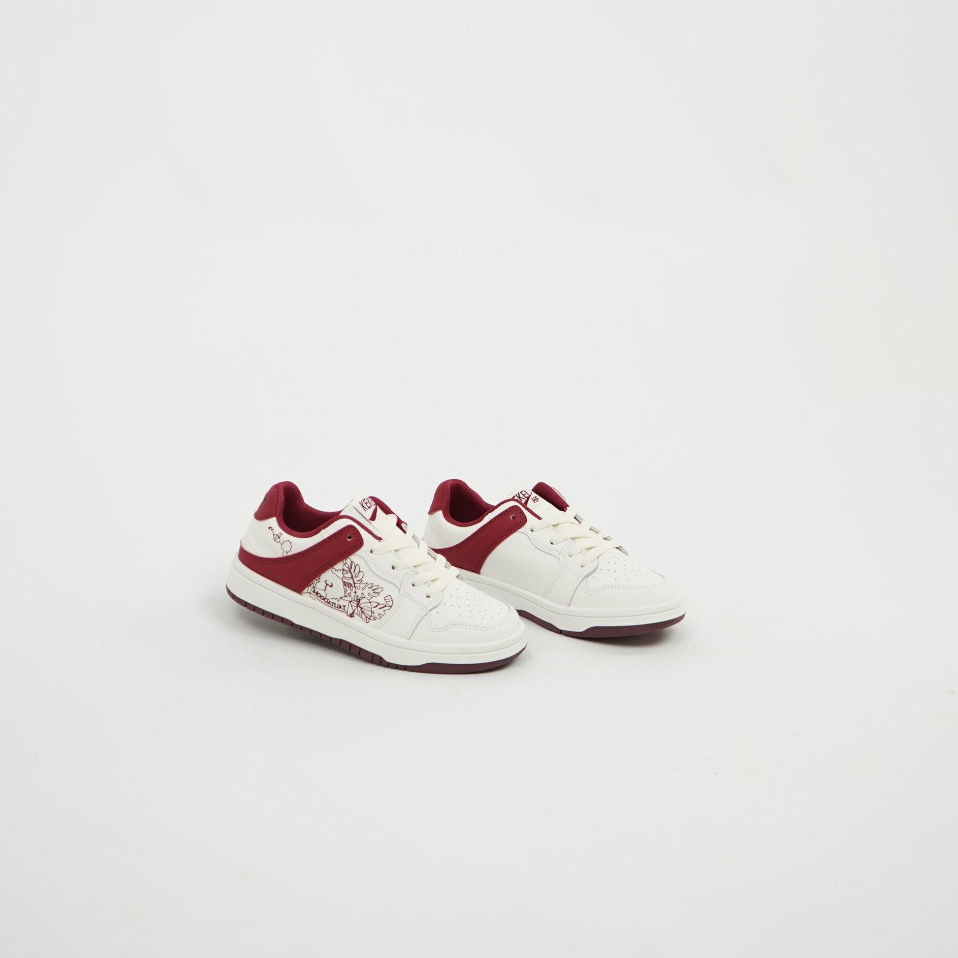 Kenzo Sneaker White/Burgundy Floral 