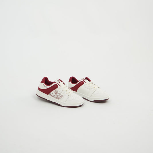Kenzo Sneaker White/Burgundy Floral 