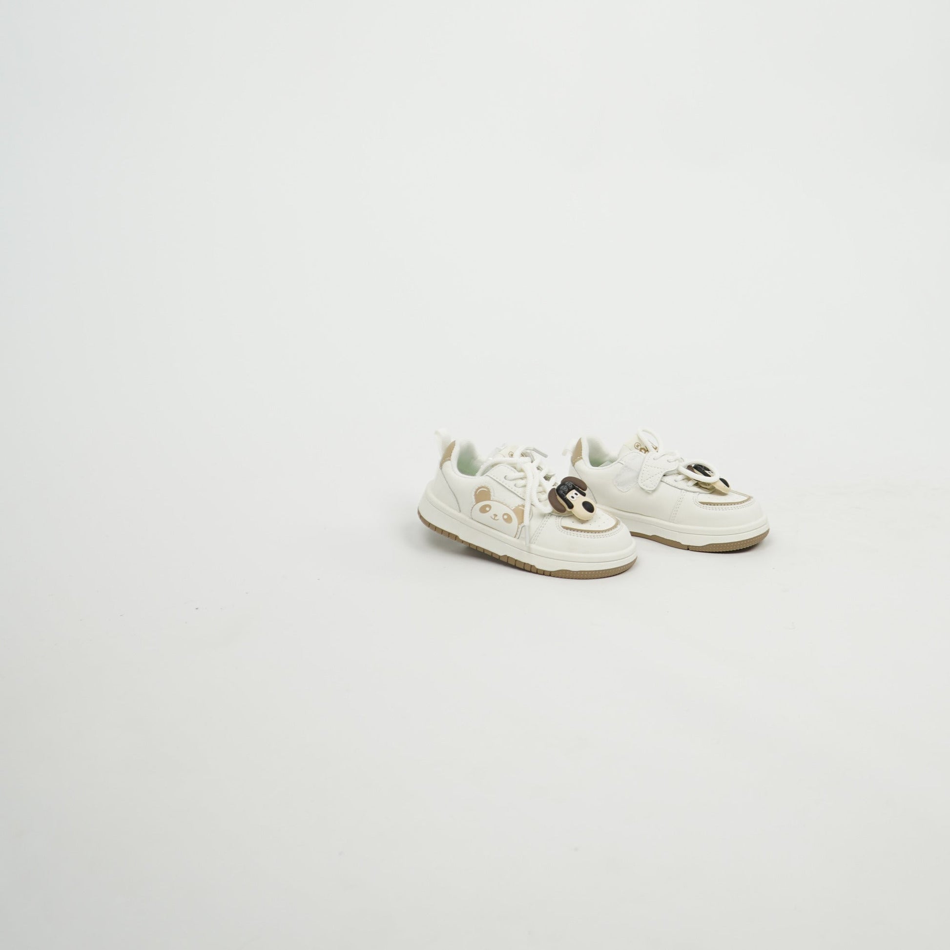 Kids Sneaker White/Cream Bear Character 