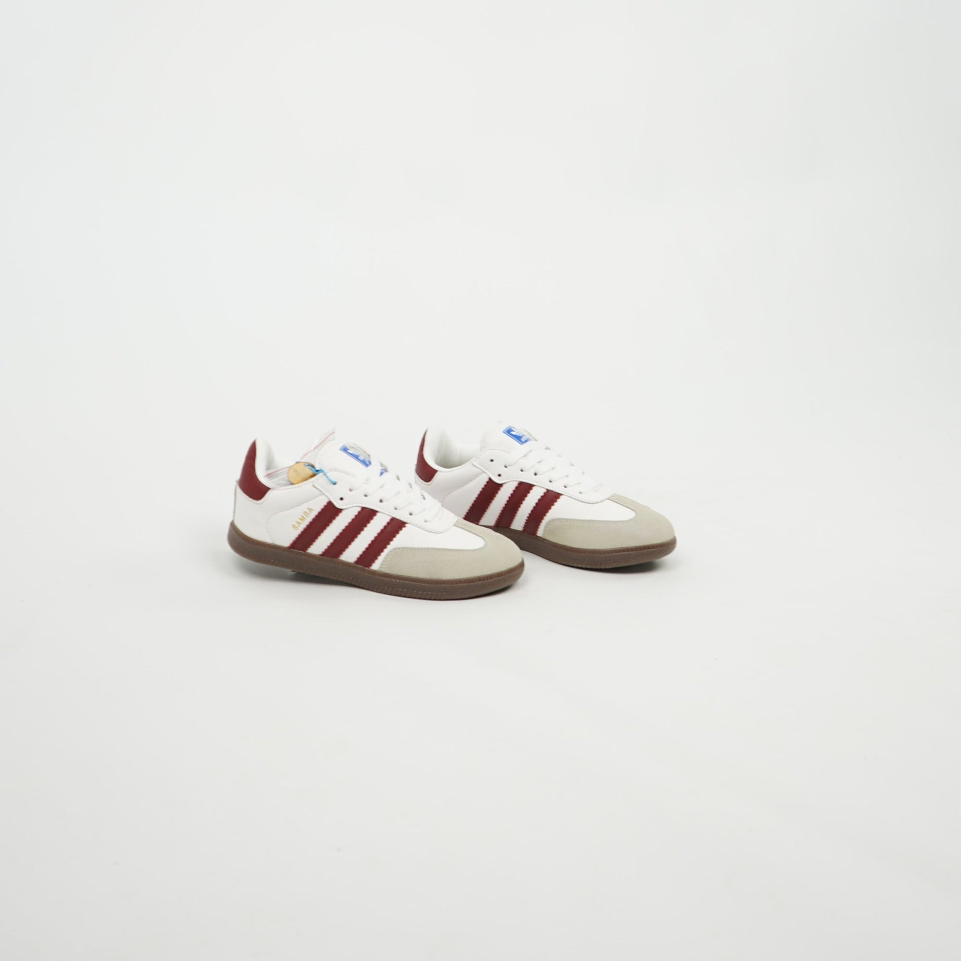 Kids Adidas Samba OG White/Burgundy/Gum 