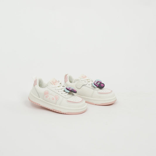 Kids Sneaker White/Pink Star Character 
