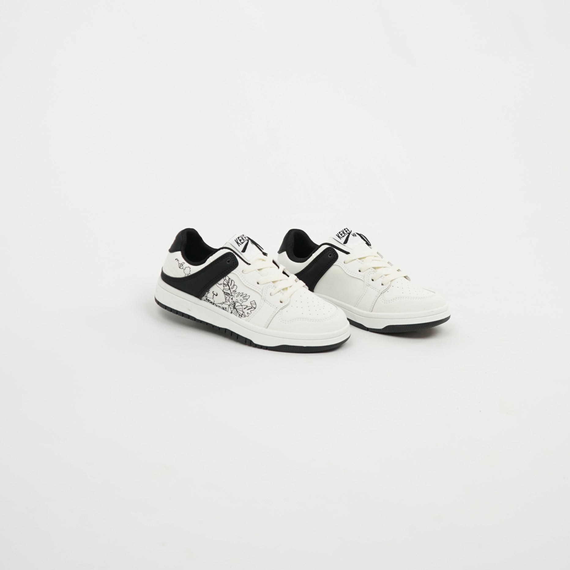 Kenzo Sneaker White/Black Floral 