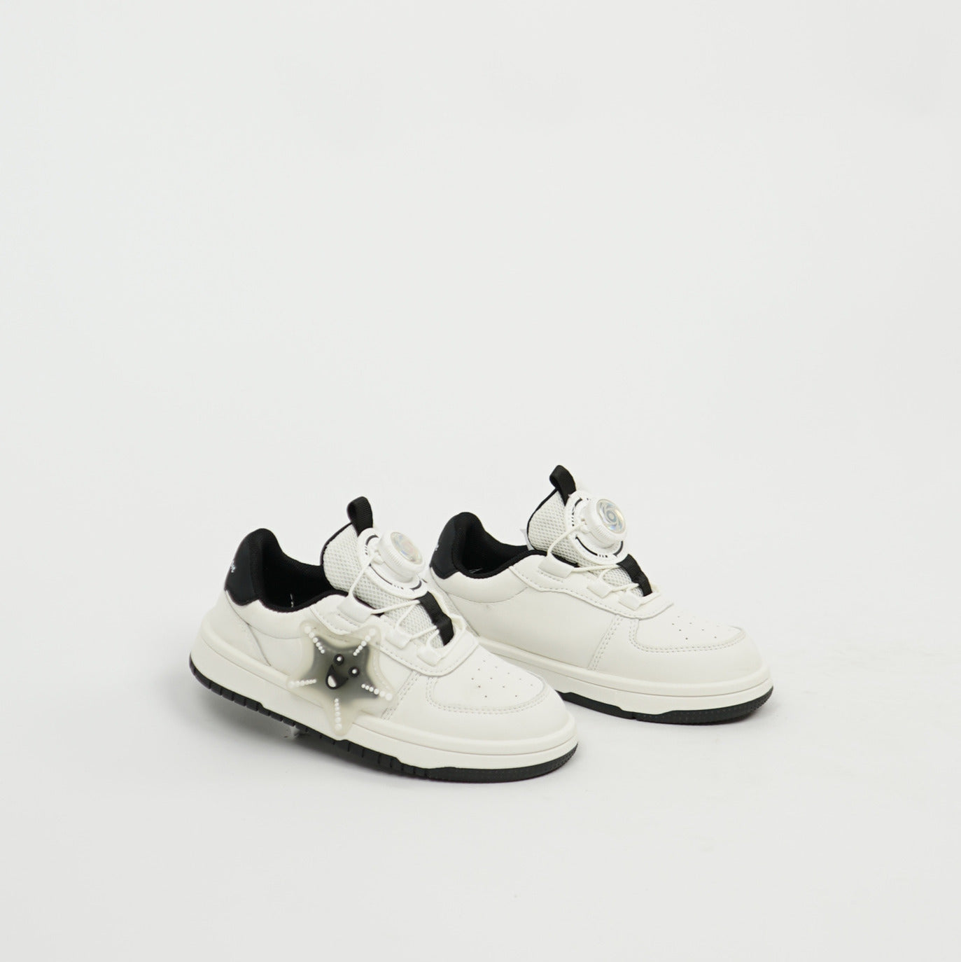 Kids Sneaker White/Black Star Pearl 