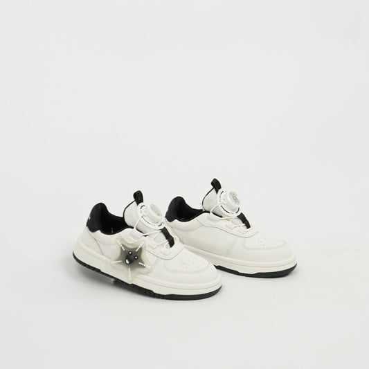 Kids Sneaker White/Black Star Pearl 