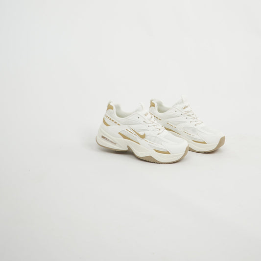 Nike Runner - Blanc / Or Chunky 