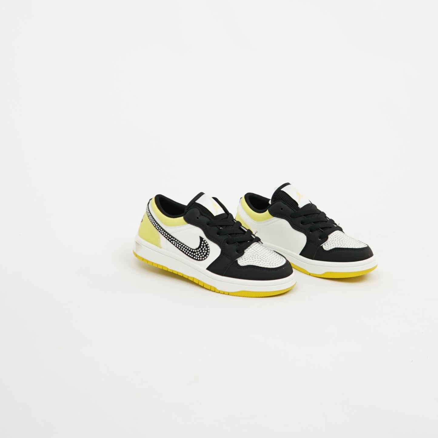 Nike Dunk Low - Blanc / Noir / Jaune Strass 