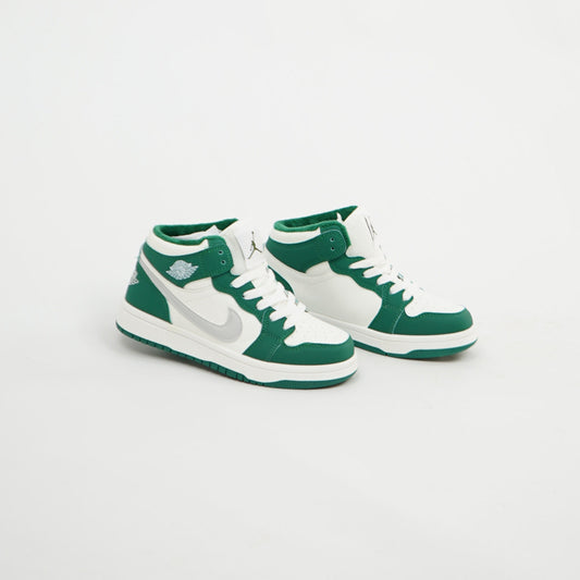Air Jordan 1 Mid All-Green/White 
