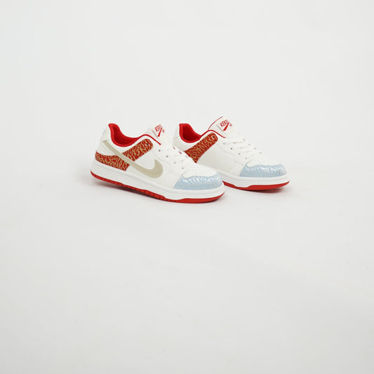 Nike Dunk Low - Blanc / Rouge / Print Elephant 